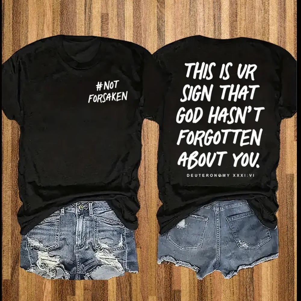 Black Graphic Inspirational T-Shirt